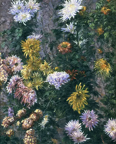 White and Yellow Chrysanthemums Gustave Caillebotte